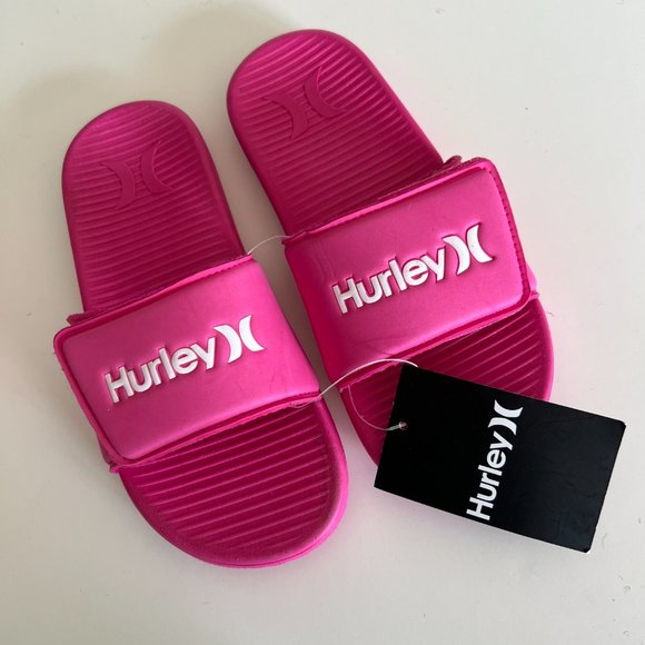 Hurley Other - HURLEY Girl's Slip-On Adjustable Sandals Hot Pink Size 3